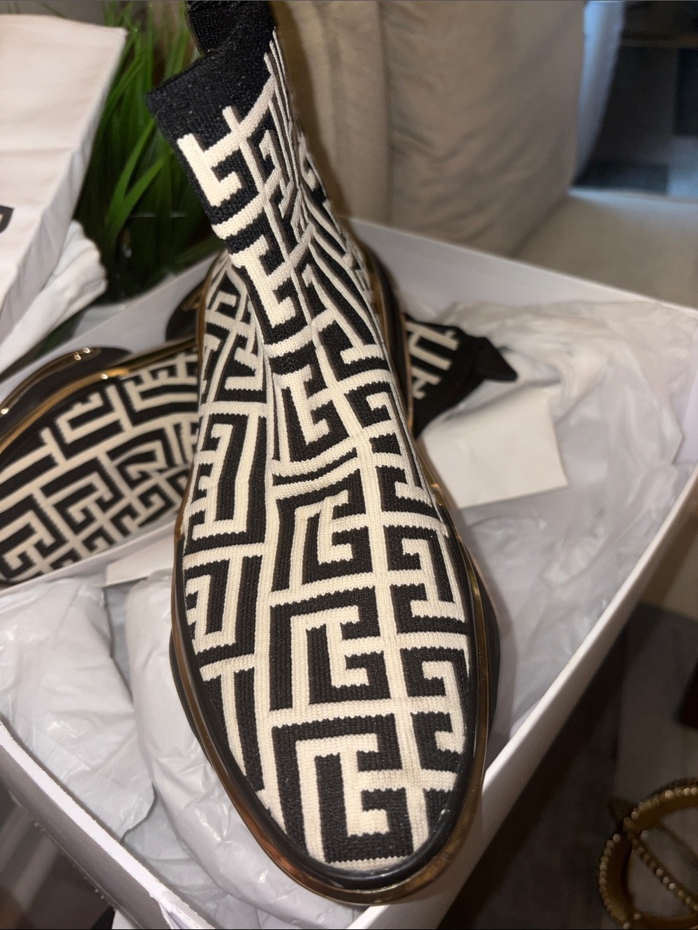 Authentic Balmain Sock Booties - Picture 2 of 9